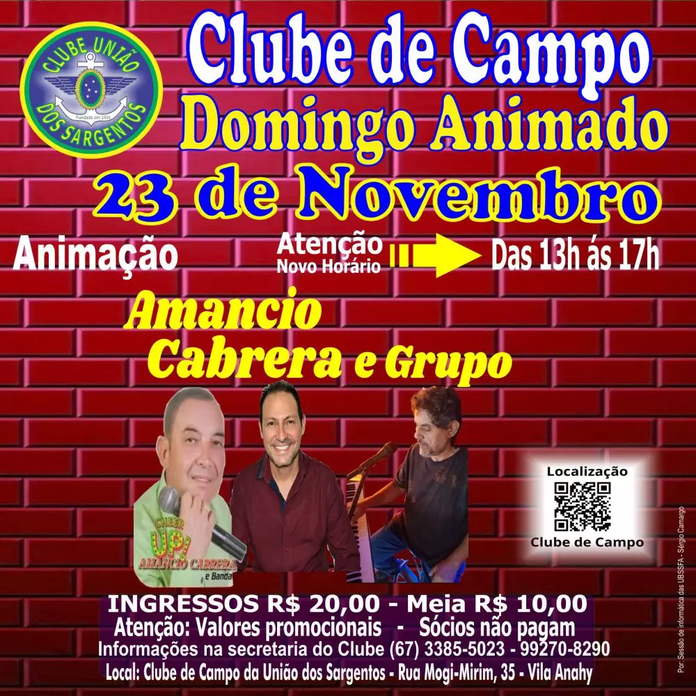 Domingo Animado no Clube de Campo 23/11/2025